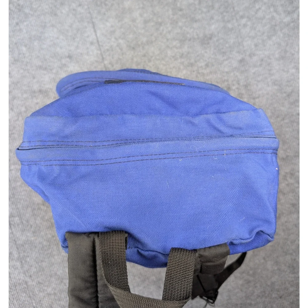 Vintage Jansport Backpack USA Made Blue 90s 1994 School Canvas Book Bag Zip